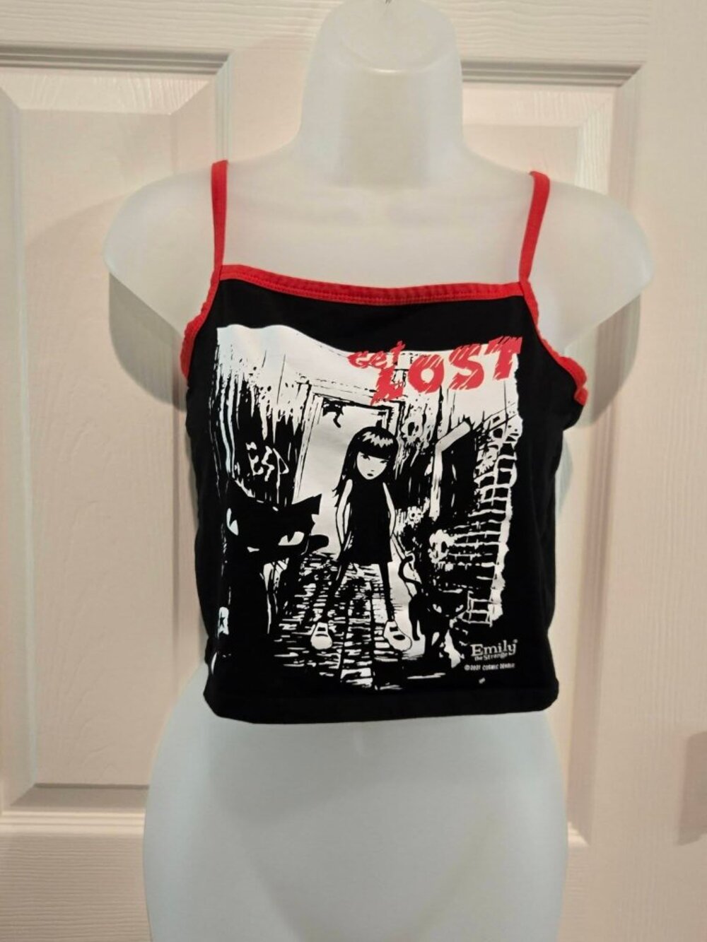 Dolls Kill x Emily The Strange God She's Good Graphic Cropped Cami